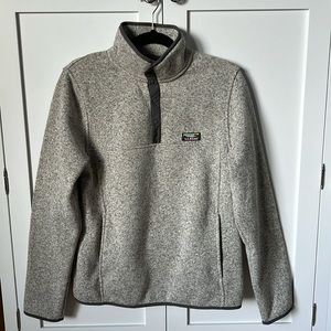 LLBean Womens Small Sweater Fleece Pullover Color: Pewter